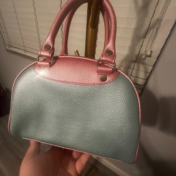 Fiorucci Logo Bowling Bag Blue - Picture 4 of 10